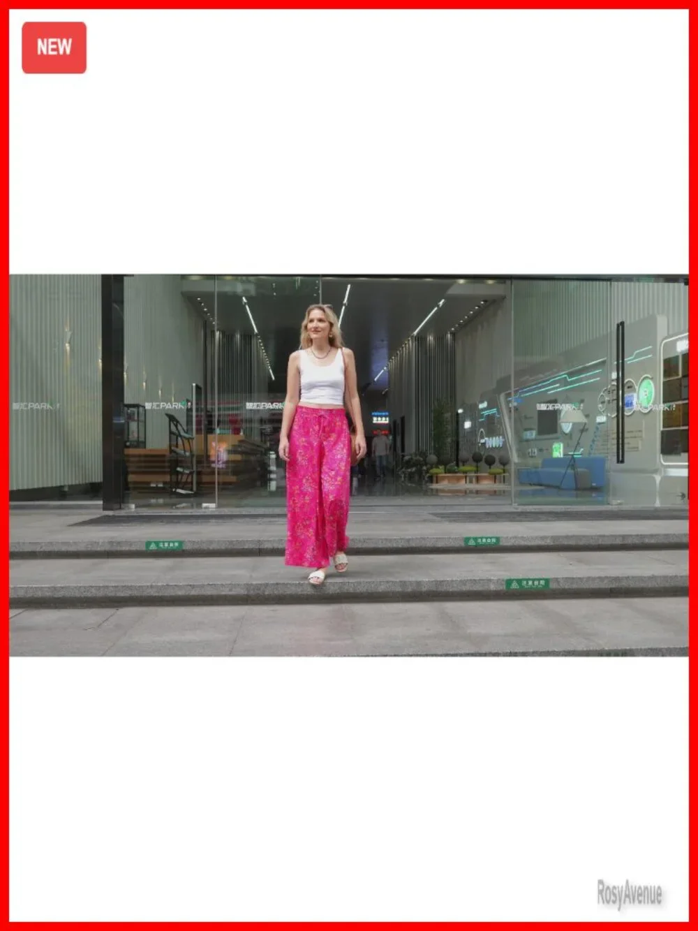 High Waisted Wide Leg Cotton Palazzo Pants with Pockets